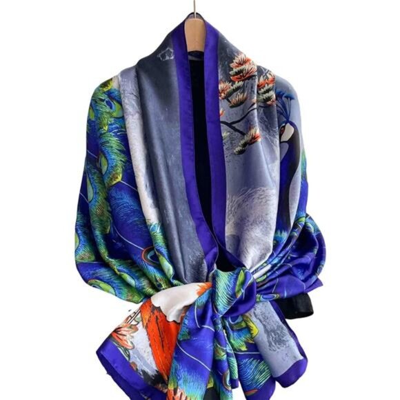 Scarfs for Women Dressy Fashion Scarves Long Floral Pattern Scarf - Picture 3 of 4